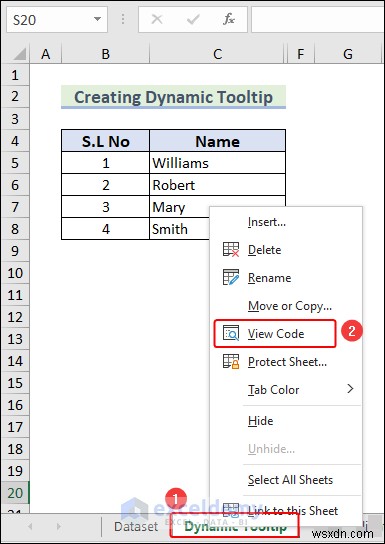 Xây dựng chú giải công cụ động trong Excel:Hướng dẫn từng bước