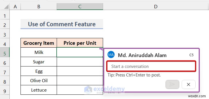 Thêm chú giải công cụ ô trong Excel:3 phương pháp đơn giản để hướng dẫn người dùng tốt hơn 