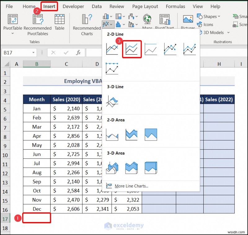 Tạo biểu đồ bán hàng hoạt hình trong Excel – Hướng dẫn từng bước