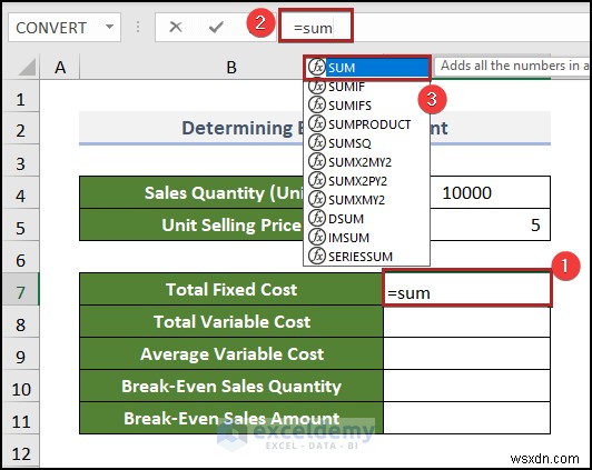 Tạo biểu đồ phân tích hòa vốn trong Excel:Hướng dẫn từng bước 