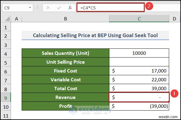 Tạo biểu đồ phân tích hòa vốn trong Excel:Hướng dẫn từng bước 