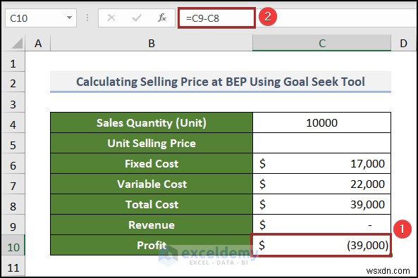 Tạo biểu đồ phân tích hòa vốn trong Excel:Hướng dẫn từng bước 