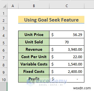 Phân tích hòa vốn chính trong Excel:3 phương pháp đã được chứng minh 