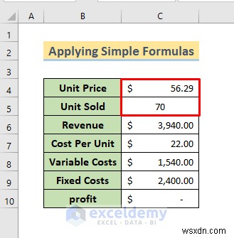 Phân tích hòa vốn chính trong Excel:3 phương pháp đã được chứng minh 