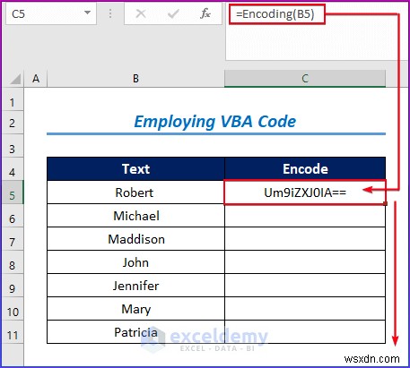 Hướng dẫn từng bước để mã hóa dữ liệu trong Excel bằng VBA