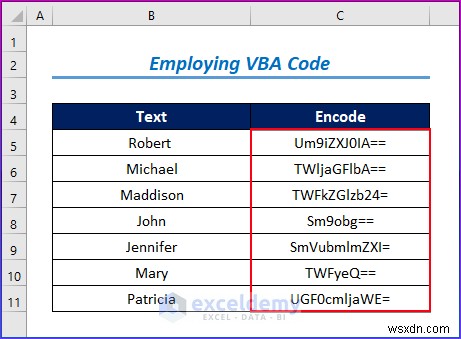 Hướng dẫn từng bước để mã hóa dữ liệu trong Excel bằng VBA