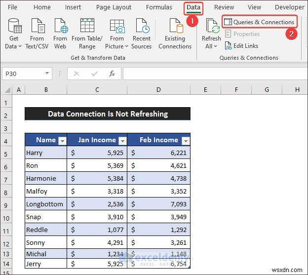 Giải quyết các vấn đề làm mới kết nối dữ liệu Excel – 3 bản sửa lỗi đã được chứng minh