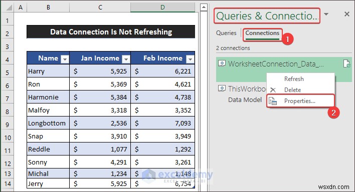 Giải quyết các vấn đề làm mới kết nối dữ liệu Excel – 3 bản sửa lỗi đã được chứng minh