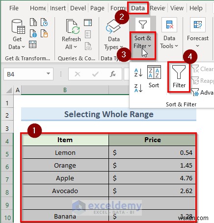Khắc phục lỗi bộ lọc Excel dừng ở hàng trống – 4 giải pháp nhanh 
