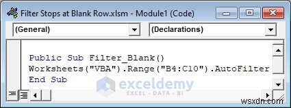 Khắc phục lỗi bộ lọc Excel dừng ở hàng trống – 4 giải pháp nhanh 