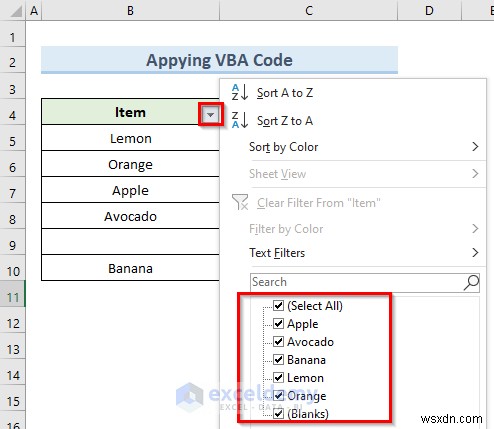 Khắc phục lỗi bộ lọc Excel dừng ở hàng trống – 4 giải pháp nhanh 