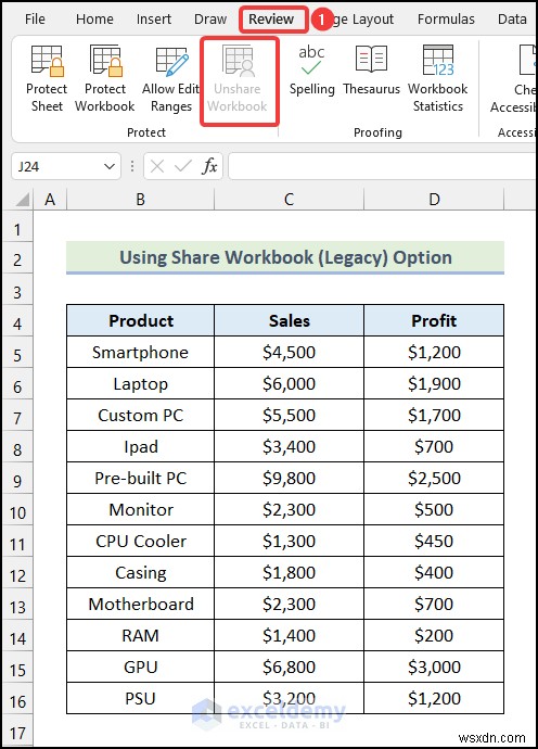Khắc phục tùy chọn sổ làm việc không chia sẻ màu xám trong Excel – Giải pháp nhanh chóng và dễ dàng 
