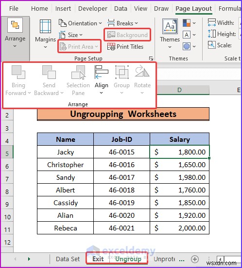 Tab bố cục trang Excel bị mờ đi? Giải thích 4 cách khắc phục nhanh 