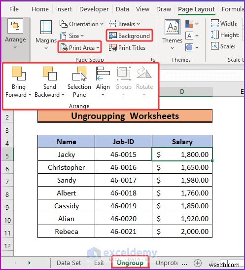 Tab bố cục trang Excel bị mờ đi? Giải thích 4 cách khắc phục nhanh 