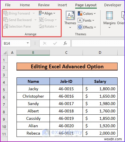 Tab bố cục trang Excel bị mờ đi? Giải thích 4 cách khắc phục nhanh 