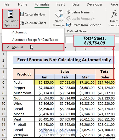 Giải quyết các vấn đề tính toán lại công thức Excel:6 giải pháp đã được chứng minh 