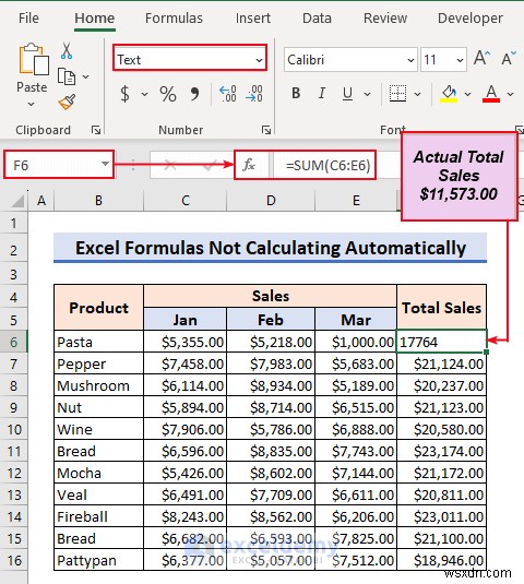 Giải quyết các vấn đề tính toán lại công thức Excel:6 giải pháp đã được chứng minh 