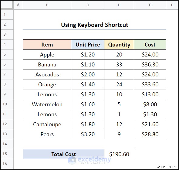 Chuyển dữ liệu Excel sang Google Trang tính một cách liền mạch:4 kỹ thuật đã được chứng minh 