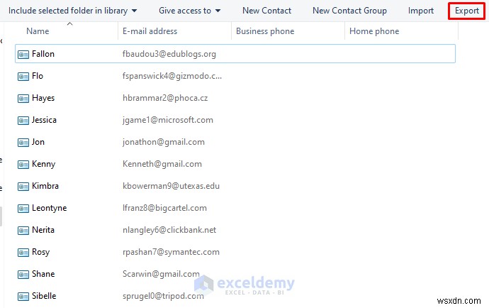 Dễ dàng xuất danh bạ Excel sang vCard:2 phương pháp đã được chứng minh 
