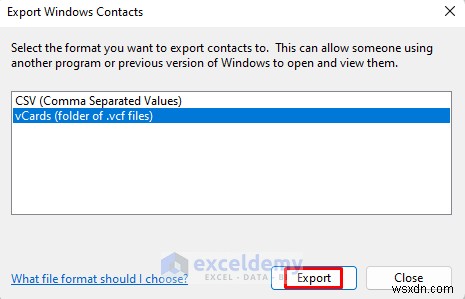 Dễ dàng xuất danh bạ Excel sang vCard:2 phương pháp đã được chứng minh 