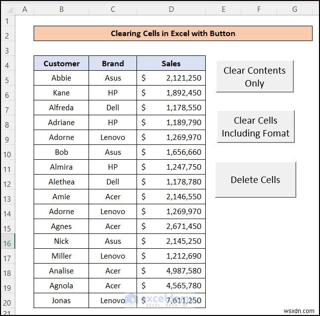 Dễ dàng xóa các ô Excel bằng nút một lần bấm:4 bước đơn giản 