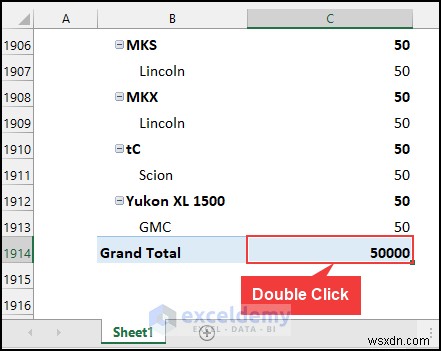 Thu nhỏ tệp Excel nhanh chóng bằng bảng tổng hợp