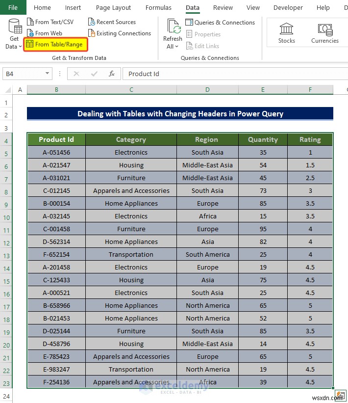 Quản lý tiêu đề cột động trong Power Query:Hướng dẫn thực hành 