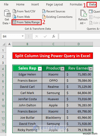 Tách cột Excel bằng Power Query:5 phương pháp dễ dàng, đã được chứng minh