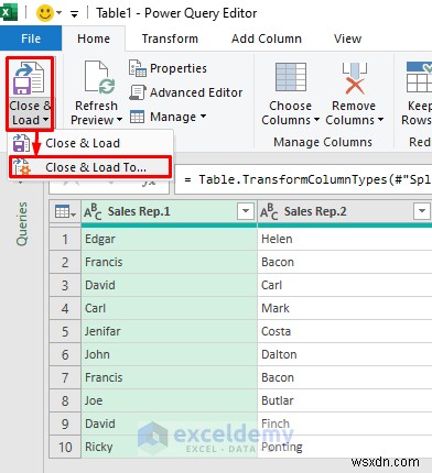 Tách cột Excel bằng Power Query:5 phương pháp dễ dàng, đã được chứng minh