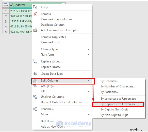 Tách cột Excel bằng Power Query:5 phương pháp dễ dàng, đã được chứng minh