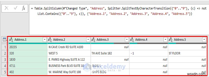 Tách cột Excel bằng Power Query:5 phương pháp dễ dàng, đã được chứng minh