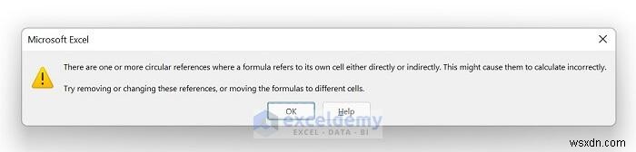 Loại bỏ tham chiếu tròn trong Excel bằng 2 phương pháp đơn giản 