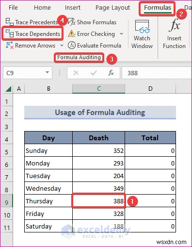 Loại bỏ tham chiếu tròn trong Excel bằng 2 phương pháp đơn giản 