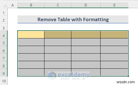 Xóa bảng Excel nhanh chóng:6 phương pháp đơn giản 