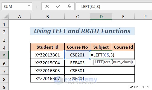 Tách chuỗi Excel thành thạo:8 phương pháp đã được chứng minh 