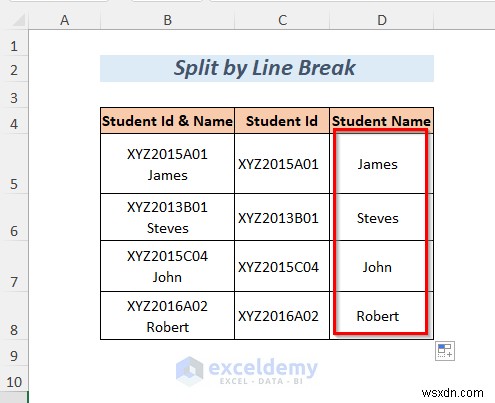 Tách chuỗi Excel thành thạo:8 phương pháp đã được chứng minh 