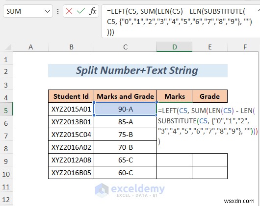 Tách chuỗi Excel thành thạo:8 phương pháp đã được chứng minh 