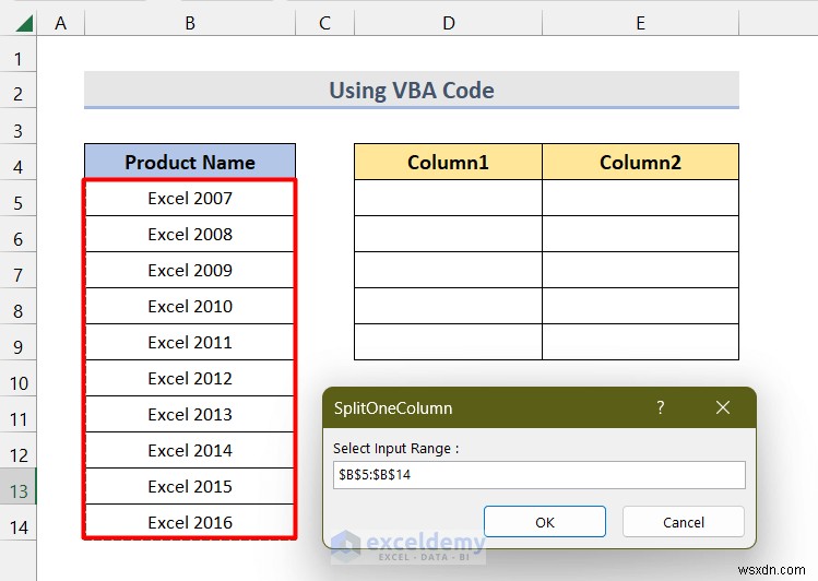Master Excel:Chia một cột thành nhiều cột một cách dễ dàng