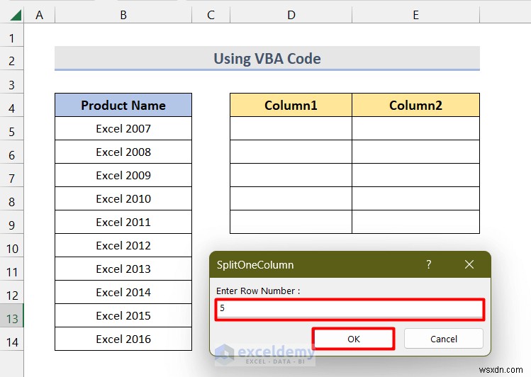 Master Excel:Chia một cột thành nhiều cột một cách dễ dàng