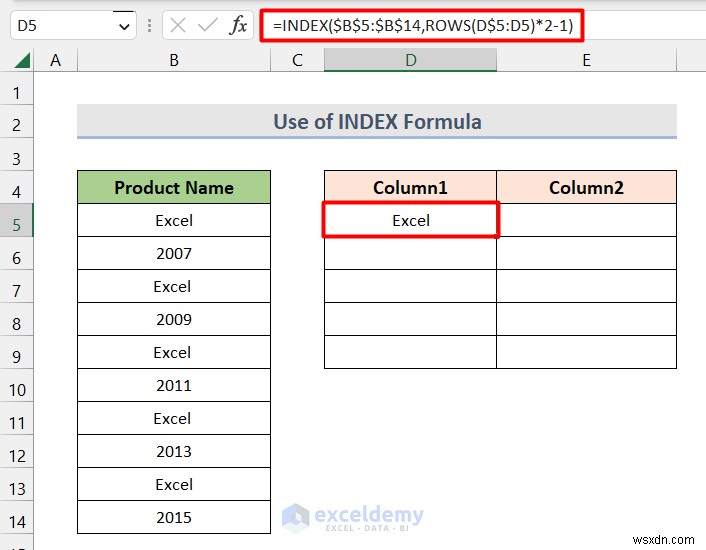 Master Excel:Chia một cột thành nhiều cột một cách dễ dàng
