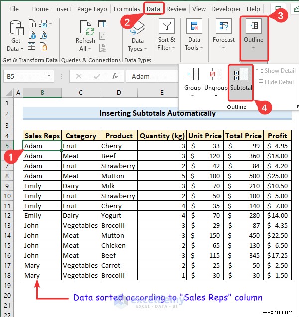 Tổng phụ Excel:7 kỹ thuật đã được chứng minh để tóm tắt dữ liệu chính xác 