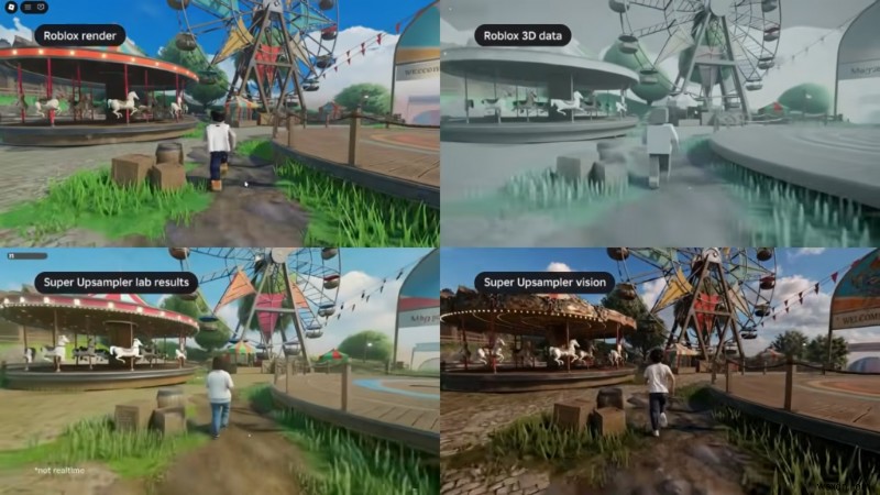 Roblox tiết lộ kết xuất  thực tế  dựa trên AI—Nâng cao hình ảnh mà không cần xây dựng lại trò chơi 