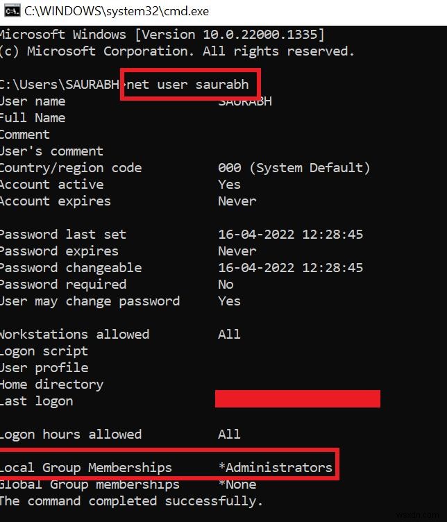 Xác minh nhanh quyền quản trị viên của bạn trên Windows 11 