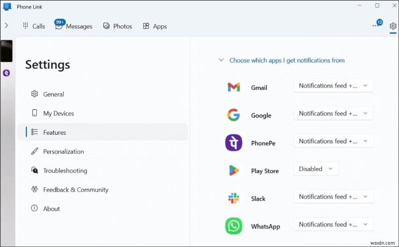 Cách sửa thông báo ứng dụng liên kết điện thoại trên Windows 11 