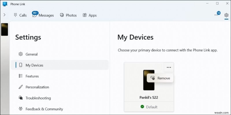 Cách sửa thông báo ứng dụng liên kết điện thoại trên Windows 11 