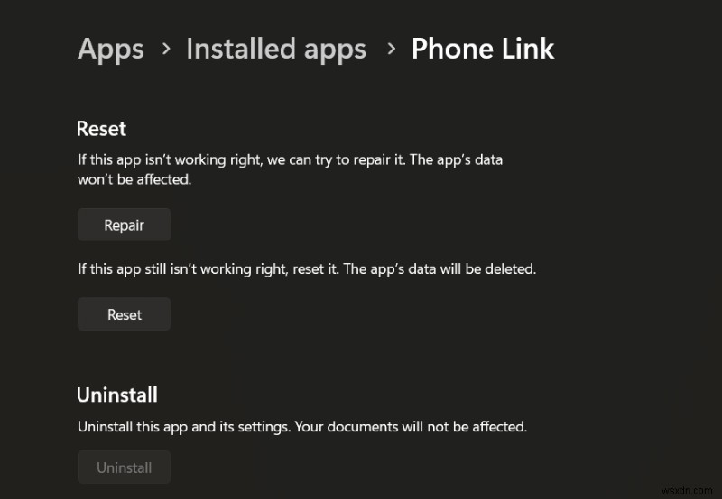 Cách sửa thông báo ứng dụng liên kết điện thoại trên Windows 11 