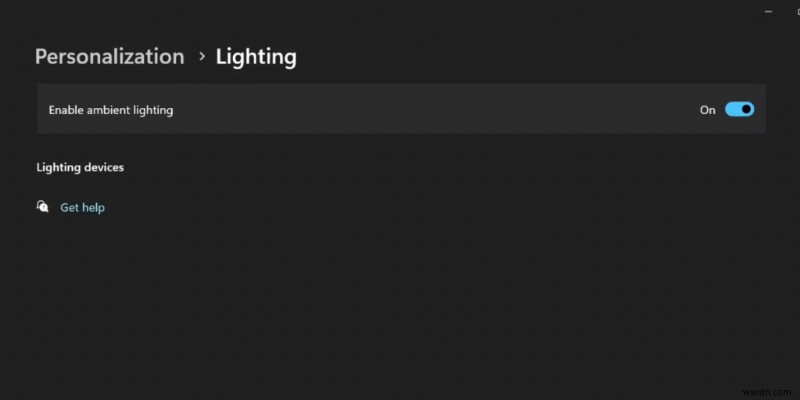 Kích hoạt Điều khiển ánh sáng RGB trên Windows 11:Hướng dẫn từng bước