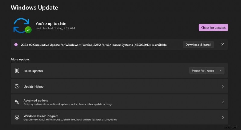 Giải quyết mức sử dụng bộ nhớ cao bằng Widget Tin tức &Sở thích trên Windows 11 