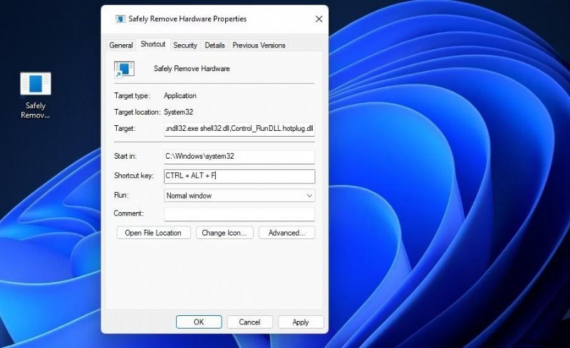 Tạo lối tắt tháo USB an toàn trong Windows 11 