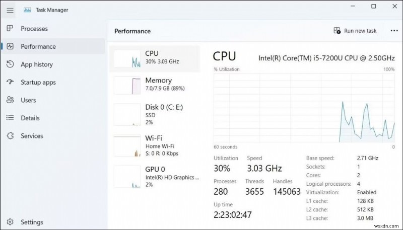 Hướng dẫn nhanh:Cách xác minh thời gian hoạt động của hệ thống trên Windows 11 